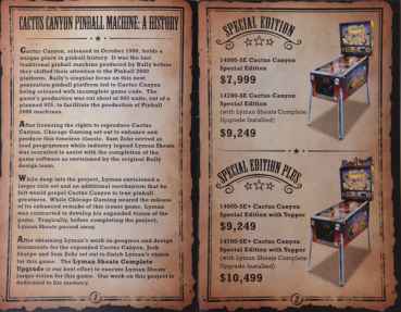 Cactus Canyon Remake - Booklet