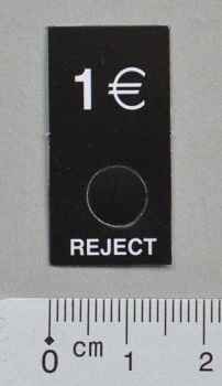 Einwurfschild 1,00 €