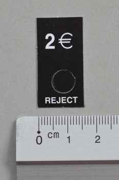 Einwurfschild 2,00 €