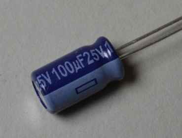 Capacitor 100 µF/25V Radial