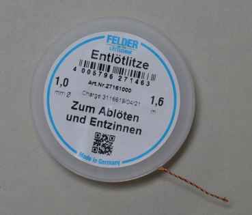 Desoldering braid copper 1mm 1,6m long