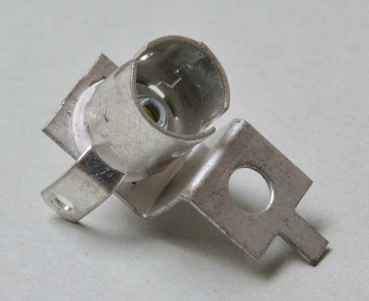 Bulb Socket Bayonet BA9s with short mounting bracket and two solder lugs