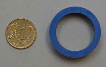 Flippergummi klein, blau