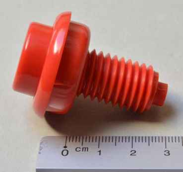 Flipperbutton red 1 3/8"