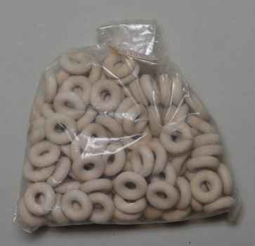 100 x 3/16" Gummi weiß - 2. Wahl