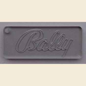 Schlüsselanhänger 'Bally' rechteckig - klar