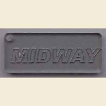 Schlüsselanhänger 'Midway' rechteckig - klar