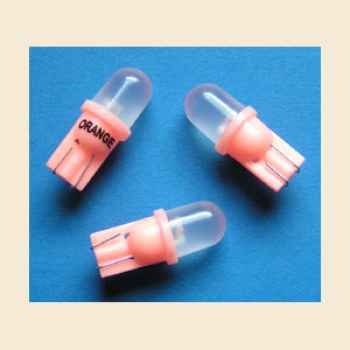 LED Lampe diffus orange Glassockel T10