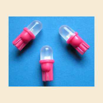 LED Lampe diffus rot Glassockel T10