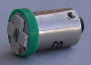 LED Lampe 4 SMD Bajonett extra hell - grün