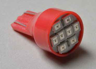 LED Lampe Flasher #906 mit 8 SMD LEDs - rot