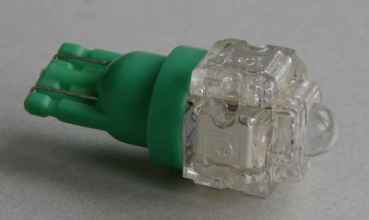 LED Lampe Flasher 906 T10 mit 5 LED - grün