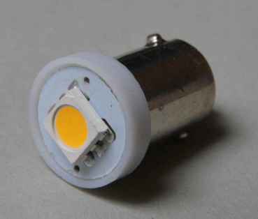 LED Blinklampe Bajonett - warmweiß