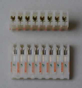 Federleiste Schneid/Klemmtechnik 8 polig RM 3.96 / 0.156 AWG 18