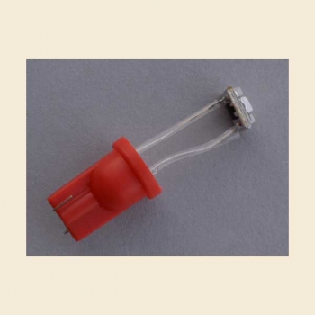 LED Lampe Optiflux Glassockel T10 Teleskop - rot