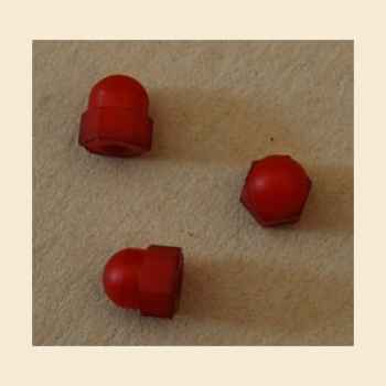 Acorn post speed nut nylon  6-32" - red