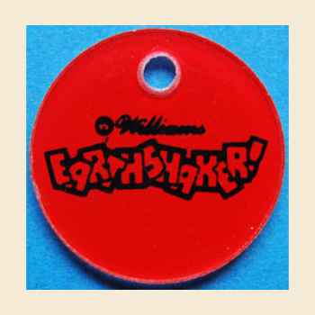Schlüsselanhänger 'Earthshaker' - rot NOS