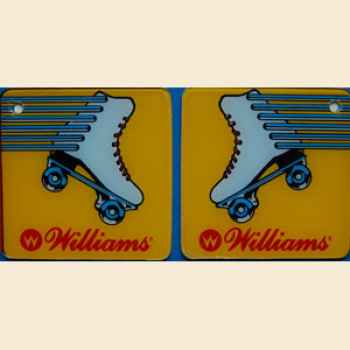 Rollergames - Speakercutout rechteckig Satz links und rechts NOS