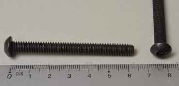 Maschinenschraube 1/4-20 x 2 1/2" schwarz