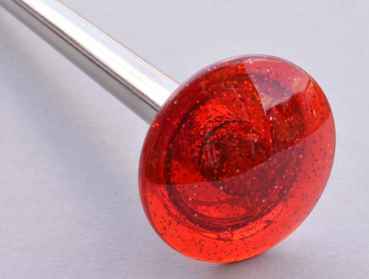 Shooterrod with red knob and glittereffect