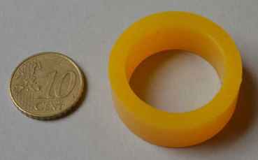 Flipperrubber small - yellow - Silicon