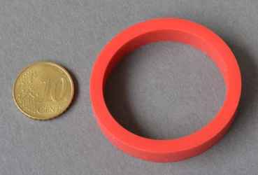 Flipperrubber narrow red - Silicon
