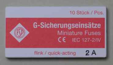 10 x Flink/Fast blow 2 A - 6,3 x 32 mm