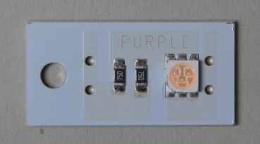 LED - Platine Stern Spike - violett