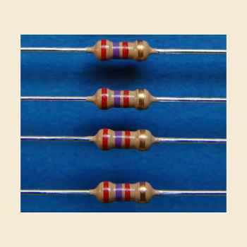 Resistor 2,7 KOhm / 0.25 Watt