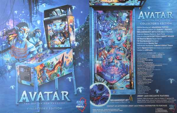 Avatar (Jersey Jack Pinball) Collectors Edition - Flyer