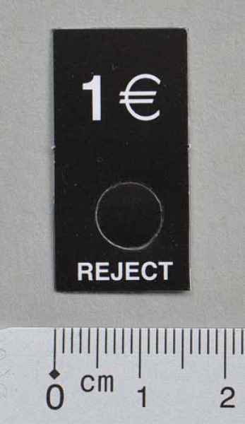 Einwurfschild 1,00 €