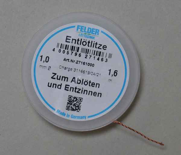 Desoldering braid copper 1mm 1,6m long
