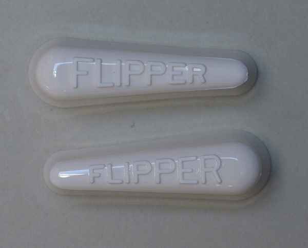 Flipper old short 'Flipper' white - Pair