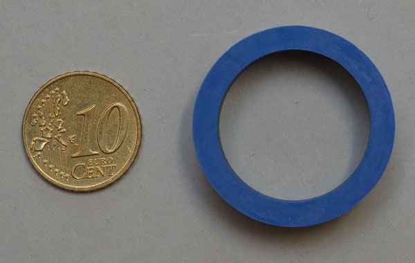 Flippergummi klein, blau