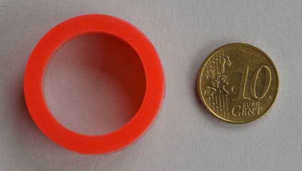 Flippergummi Klein - rot - Silikon
