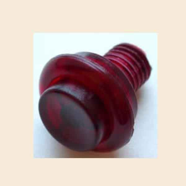 Flipperknopf rot transparent