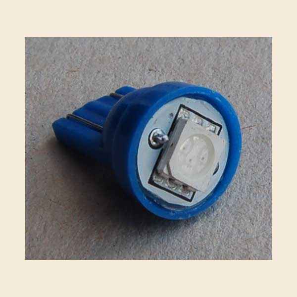LED Lampe GI Flux Glassockel - blau