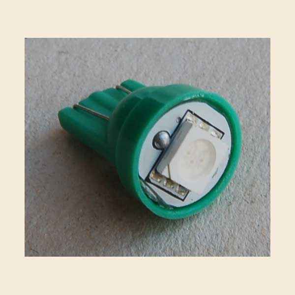 LED Lampe GI Flux Glassockel - grün