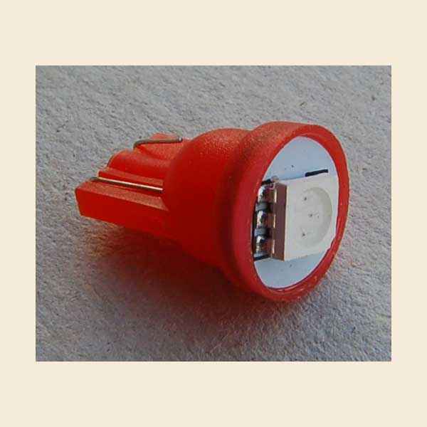 LED Lampe GI Flux Glassockel - rot