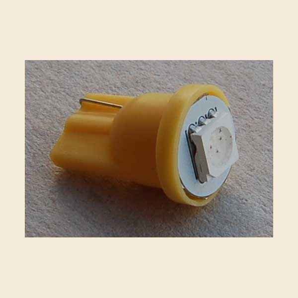 LED Lampe GI Flux Glassockel - gelb