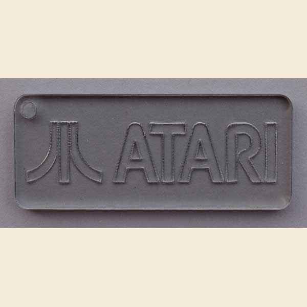 Schlüsselanhänger 'Atari' rechteckig - klar