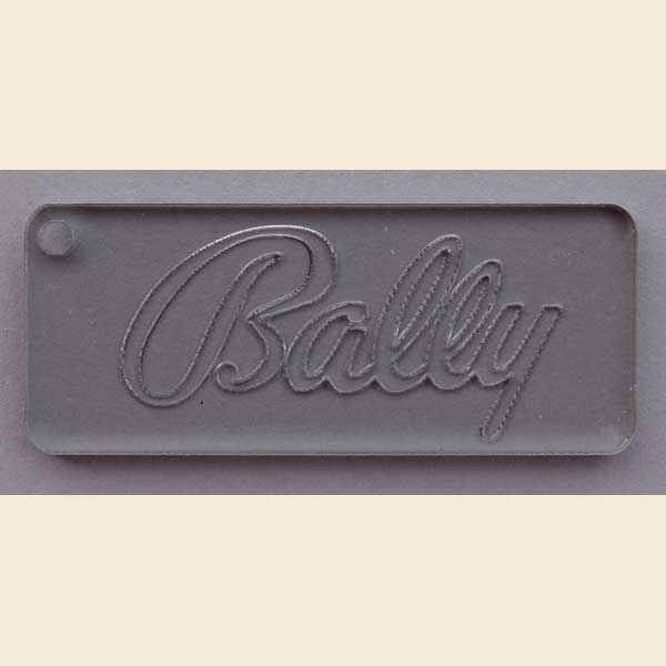 Schlüsselanhänger 'Bally' rechteckig - klar