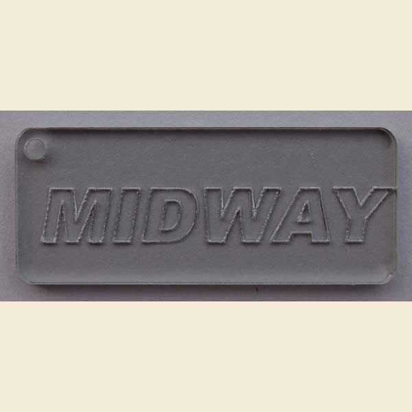 Schlüsselanhänger 'Midway' rechteckig - klar