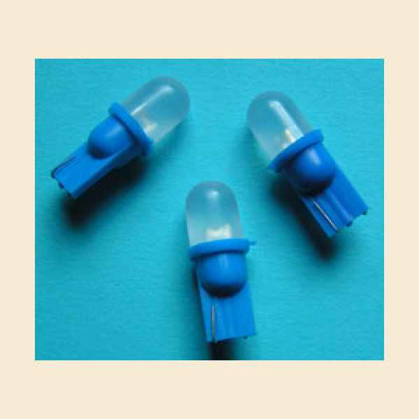 LED Lamp diffuse blue Wedgebase T10 DC