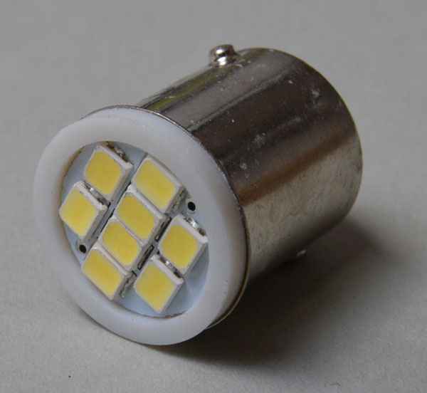 LED Lampe Flasher #89 mit 8 SMD LEDs - kaltweiß