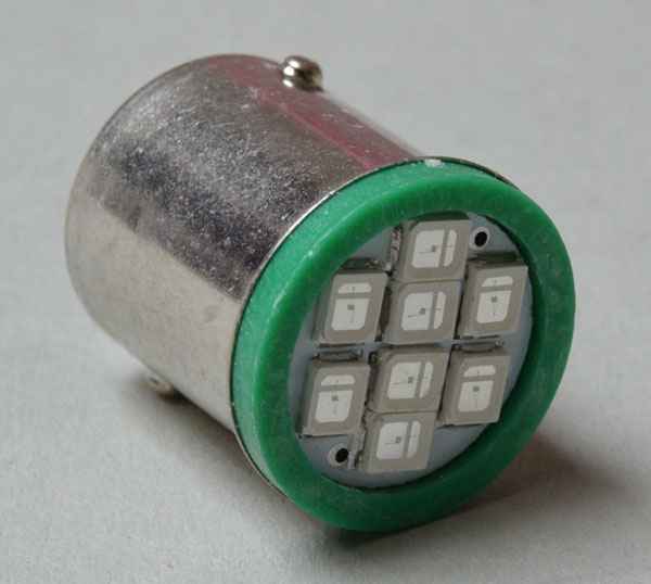 LED Lamp Flasher #89 with 8 SMD LEDs - green