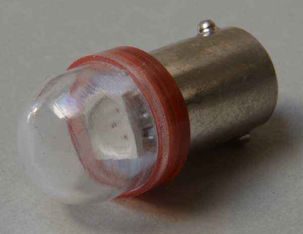 LED Lampe Retro 1 Chip Bajonett - Ablaze No Ghosting - rot