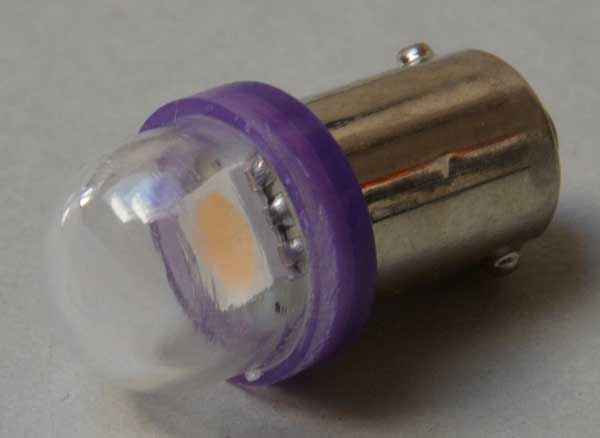 LED Lampe Retro 1 Chip Bajonett - Ablaze No Ghosting - violett