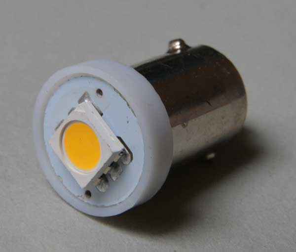 LED Blinklampe Bajonett - warmweiß