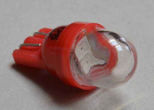 LED Lampe Retro Glassockel - rot